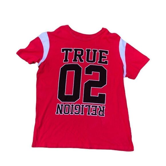 True Religion Shirt Big Logo XXXL Red True Back - Picture 1 of 7